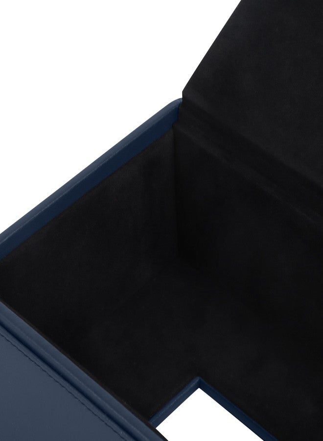 V-CUBE DESIGNS Premium Vegan Leather Tissue Box Holder | Paper Napkin Holder | Sturdy Tissue Case/Cover/Dispenser/Organizer for Home/Bathroom/Office/Table/Desk/Car | Navy Blue - Image 5